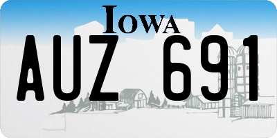 IA license plate AUZ691
