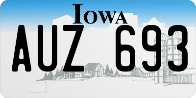 IA license plate AUZ693
