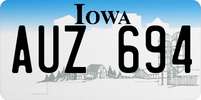 IA license plate AUZ694