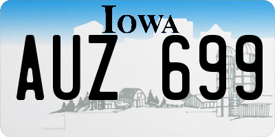 IA license plate AUZ699