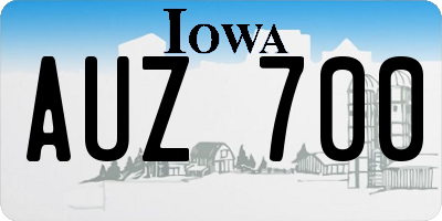 IA license plate AUZ700