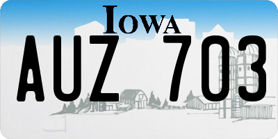 IA license plate AUZ703
