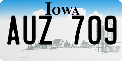 IA license plate AUZ709