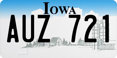 IA license plate AUZ721