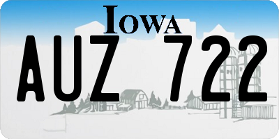 IA license plate AUZ722