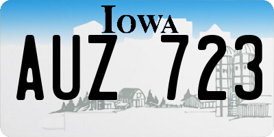 IA license plate AUZ723