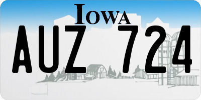 IA license plate AUZ724
