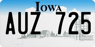 IA license plate AUZ725