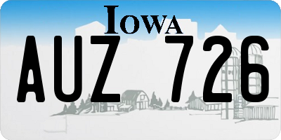 IA license plate AUZ726