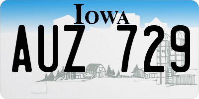 IA license plate AUZ729