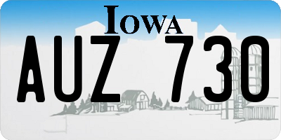 IA license plate AUZ730