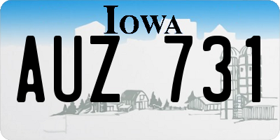 IA license plate AUZ731