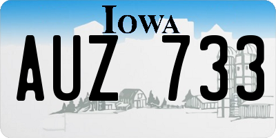 IA license plate AUZ733