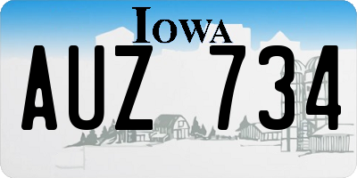 IA license plate AUZ734