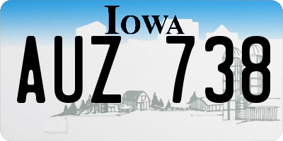 IA license plate AUZ738