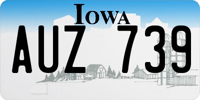 IA license plate AUZ739