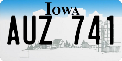 IA license plate AUZ741