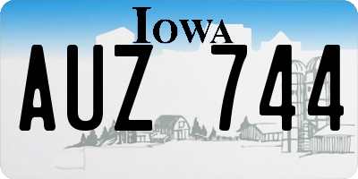 IA license plate AUZ744