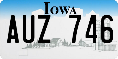 IA license plate AUZ746