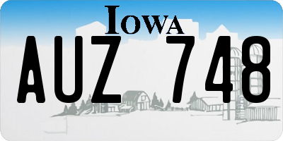 IA license plate AUZ748