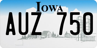 IA license plate AUZ750