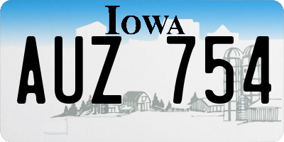 IA license plate AUZ754