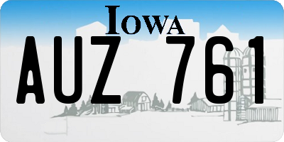 IA license plate AUZ761