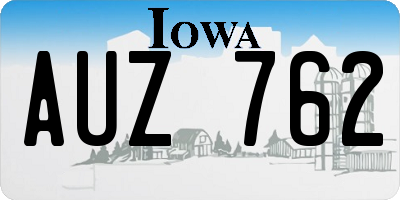 IA license plate AUZ762