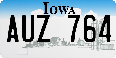IA license plate AUZ764