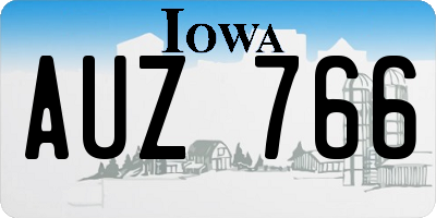 IA license plate AUZ766