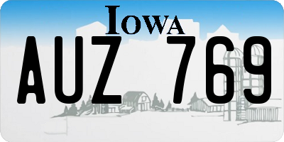 IA license plate AUZ769
