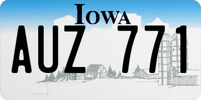 IA license plate AUZ771
