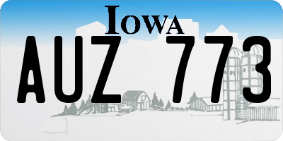 IA license plate AUZ773