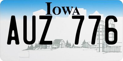IA license plate AUZ776