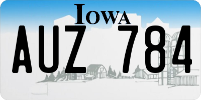 IA license plate AUZ784