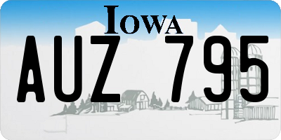 IA license plate AUZ795