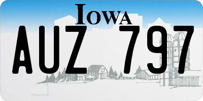 IA license plate AUZ797