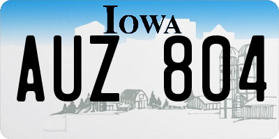 IA license plate AUZ804