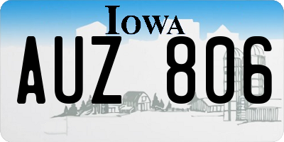 IA license plate AUZ806