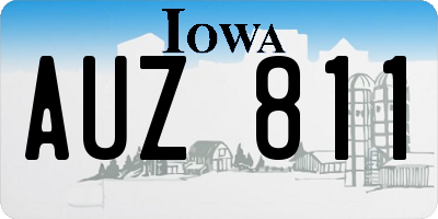 IA license plate AUZ811