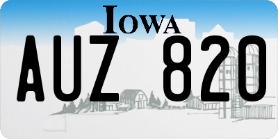 IA license plate AUZ820