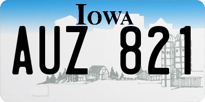 IA license plate AUZ821
