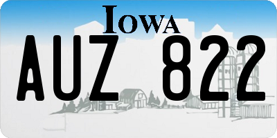 IA license plate AUZ822