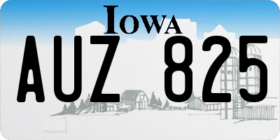 IA license plate AUZ825