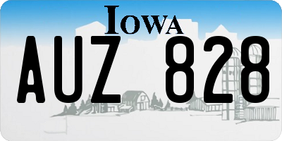 IA license plate AUZ828