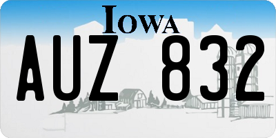 IA license plate AUZ832