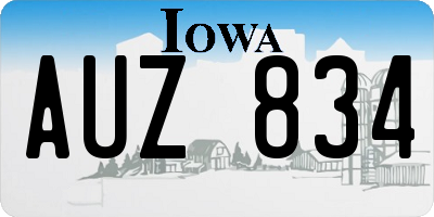 IA license plate AUZ834
