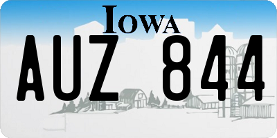 IA license plate AUZ844