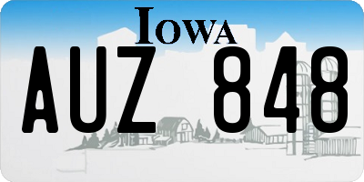 IA license plate AUZ848
