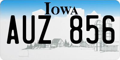 IA license plate AUZ856